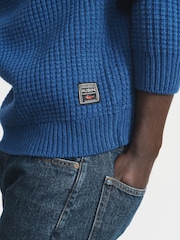 Aubin Cleveden Wool Crew Neck Waffle Jumper - Image 4 of 7