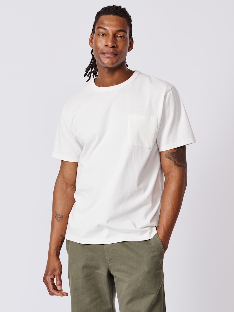 Chalk White - Футболка свободного кроя Aubin Newburgh - Изображение 1 из 6 Chalk White - Футболка свободного кроя Aubin Newburgh - Изображение 1 из 6