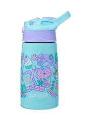 Mint - Smiggle Weekend Junior Stainless Steel Flip Top Drink Bottle 400Ml - Larawan 1 ng 2