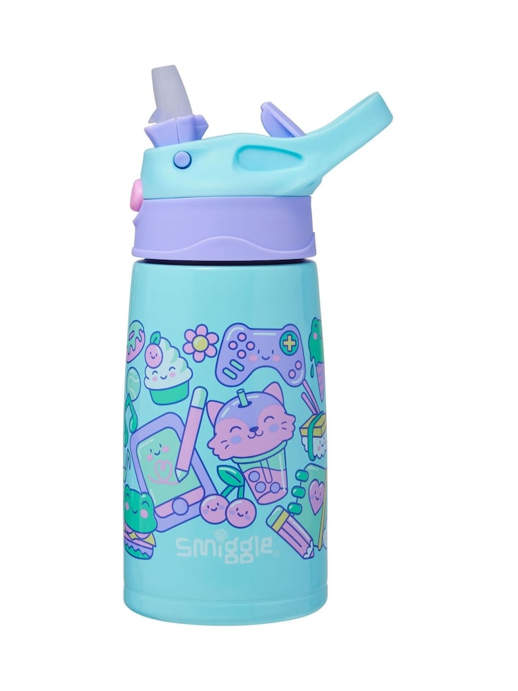 Mint - Smiggle Weekend Junior Stainless Steel Flip Top Drink Bottle 400Ml - Larawan 2 ng 2 Mint - Smiggle Weekend Junior Stainless Steel Flip Top Drink Bottle 400Ml - Larawan 2 ng 2