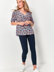 M&Co Blue Floral Shell Top - Image 2 of 4