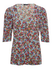 M&Co Blue Floral Shell Top - Image 4 of 4