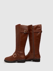 Schuh Natural Darla Leather Rider Boots - Image 4 of 4