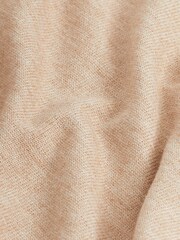 Camel Brown Rib Knit High Neck Midi Jumper Dress - Image 6 of 6