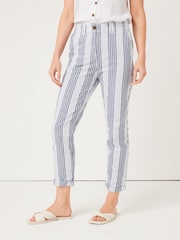 Navy Blue/White Stripe Chino Trousers - Image 1 of 4