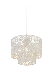 Searchlight Cream Painted Amelia Double Layer Easy Fit Shade - Image 2 of 3