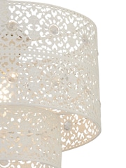 Searchlight Cream Painted Amelia Double Layer Easy Fit Shade - Image 3 of 3
