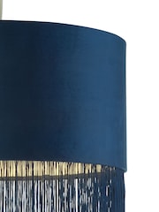 Searchlight Navy Blue Geena Velvet Fringe Shade - Image 3 of 3