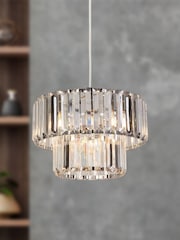 Searchlight Chrome & Clear Tilly Easy Fit Shade - Image 1 of 3