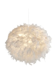 Searchlight Evie White Feather Easy Fit Shade - Image 2 of 3