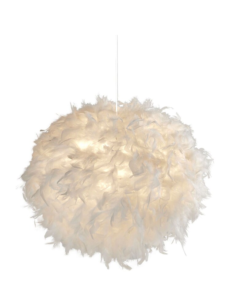 Searchlight Evie White Feather Easy Fit Shade - Image 2 of 3