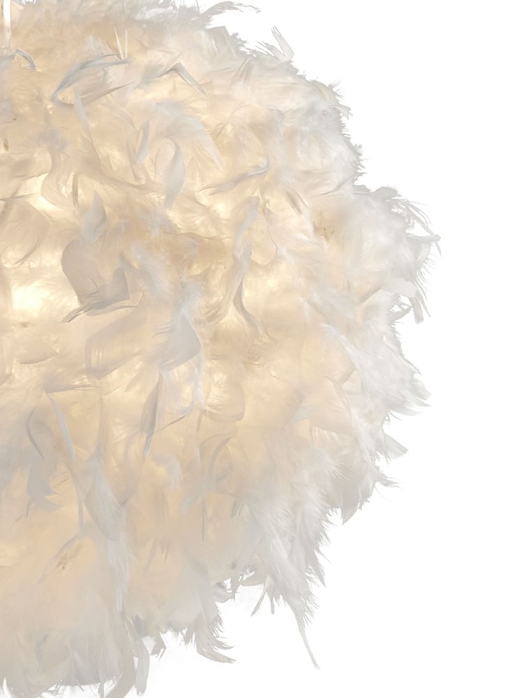 Searchlight Evie White Feather Easy Fit Shade - Image 3 of 3