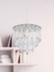 Searchlight Ella Silver Acrylic Shade - Image 1 of 3