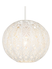 Searchlight Farah Cream Fretwork Globe Shade - Image 2 of 3