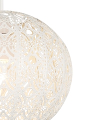 Searchlight Farah Cream Fretwork Globe Shade - Image 3 of 3