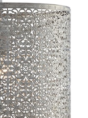 Searchlight Chrome Amira Fretwork Metal Ceiling Light Pendant - Image 3 of 3