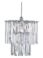 Searchlight Chrome Bella Tiered Ceiling Light Pendant - Image 2 of 3