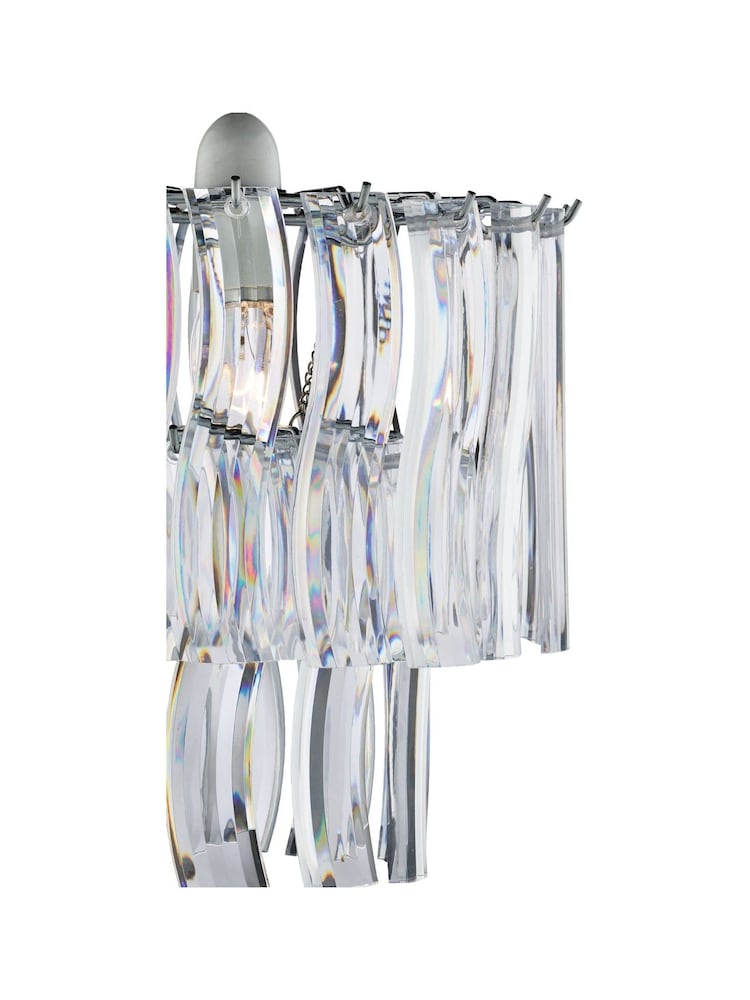 Searchlight Chrome Bella Tiered Ceiling Light Pendant - Image 3 of 3