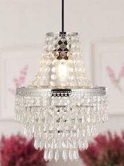 Searchlight Silver Beatrice Empire Easy Fit Shade - Image 1 of 3
