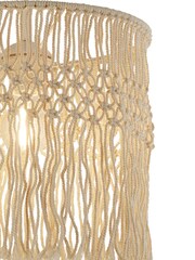 Searchlight Cream Lola Macramé Easy Fit Shade - Image 3 of 3