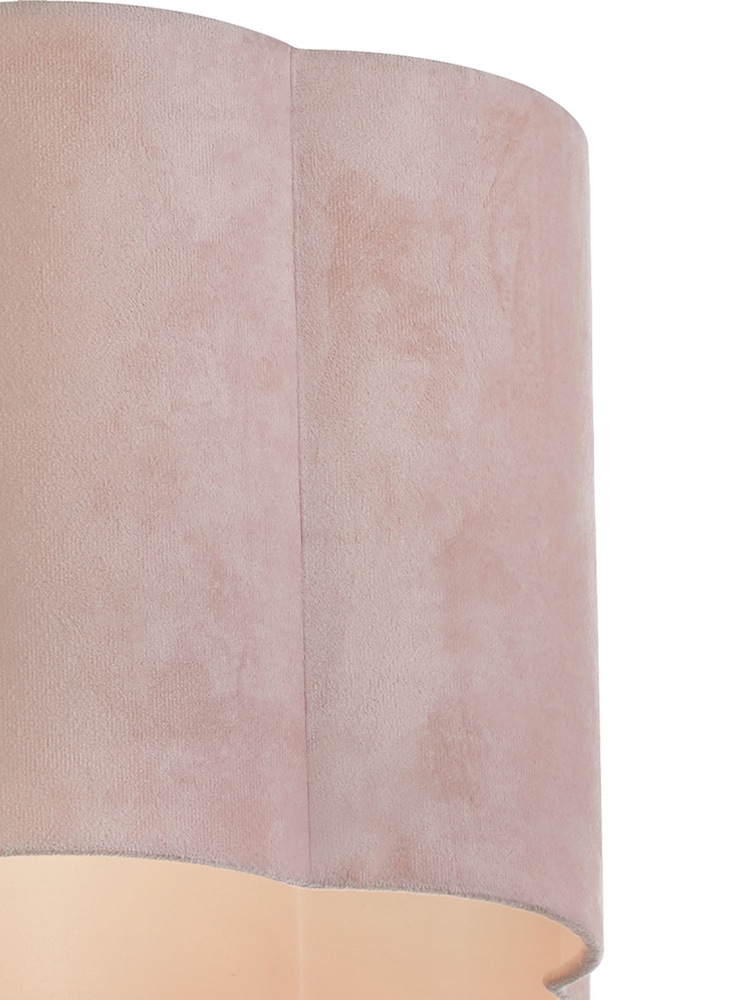Searchlight Blush Pink Hettie Scallop Shade - Image 3 of 3 Searchlight Blush Pink Hettie Scallop Shade - Image 3 of 3