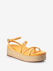 Ockergelb - Forever Comfort® Espadrilles mit dicker Sohle und Riemen - Bild 2 von 4