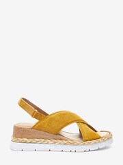 Ochre Yellow Regular/Wide Fit Forever Comfort® Sports Cross Over Wedges - Image 2 of 6