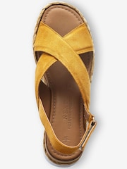 Ochre Yellow Regular/Wide Fit Forever Comfort® Sports Cross Over Wedges - Image 4 of 6