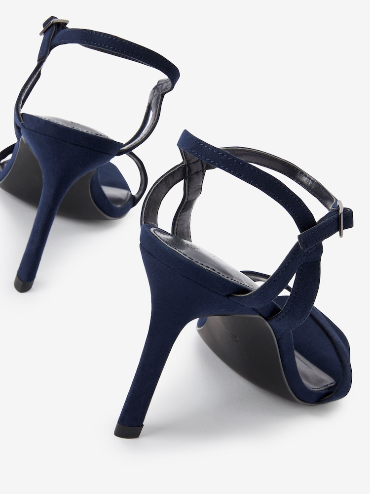 Navy Regular/Wide Fit Forever Comfort® Strappy Skinny Heel Sandals - Image 6 of 6