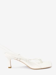 White Signature Strappy Toe Post Sandals - Image 1 of 7