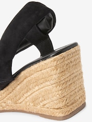 Black Signature Suede Asymmetric Wedges - Image 6 of 6