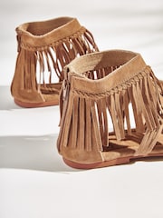 Brown Forever Comfort Leather Boho Gladiator Sandals - Image 5 of 6