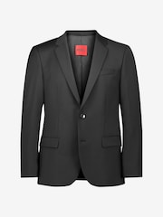 HUGO Black Slim-Fit Performance-Stretch Wool Blend Jacket - Image 5 of 5