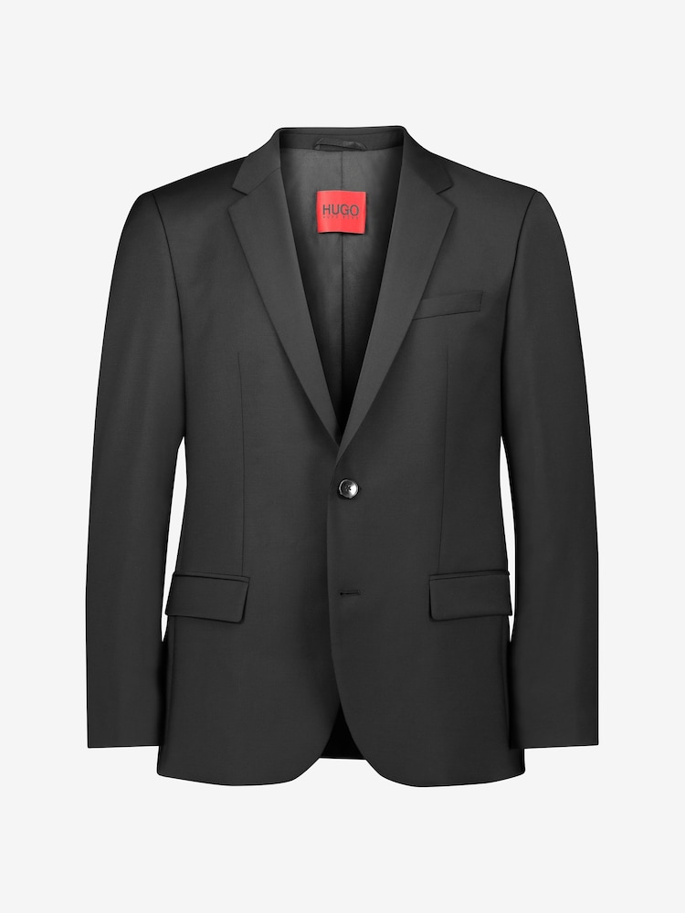 HUGO Black Slim-Fit Performance-Stretch Wool Blend Jacket - Image 5 of 5