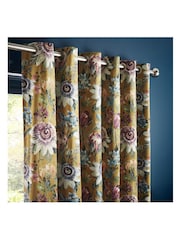 Studio G Yellow Pasionaria Eyelet Curtains - Image 3 of 3