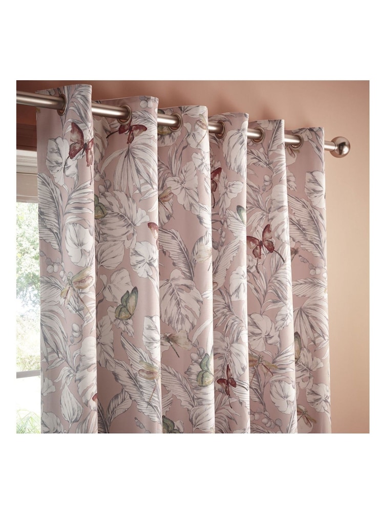 Studio G Pink Flutur Eyelet Curtains - Image 2 of 3