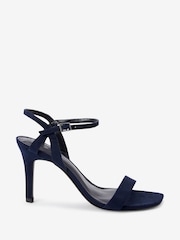 Navy Blue Extra Wide Fit Forever Comfort® Strappy Skinny Heel Sandals - Image 1 of 5