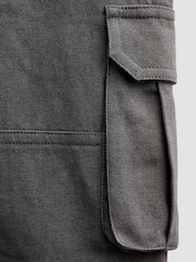 JoJo Maman Bébé Charcoal Grey Cargo Trousers - Image 4 of 4