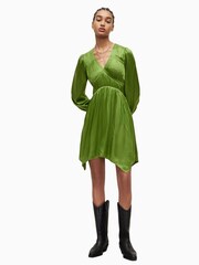 AllSaints Green Esta Dress - Image 4 of 7
