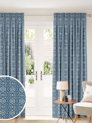Scion Blue Kazure Made To Measure Curtains - Image 1 of 8