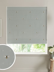 Sophie Allport Grey Bee Made To Measure Roman Blind 100% Cotton Blind - Image 1 of 6