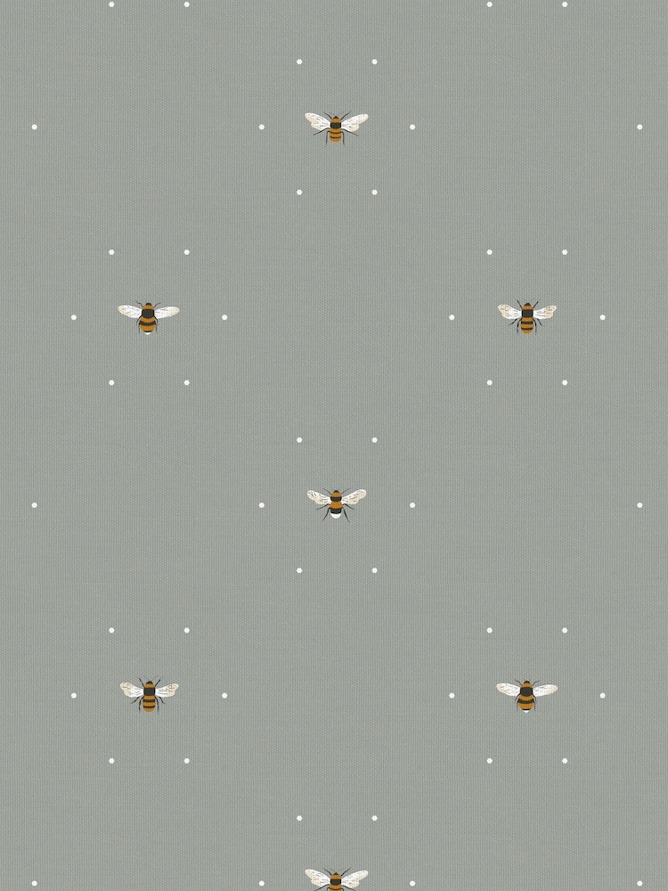 Sophie Allport Grey Bee Made To Measure Roman Blind 100% Cotton Blind - Image 6 of 6