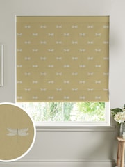 Sophie Allport Yellow Dragonfly Made To Measure Roman 100% Cotton Blind - Image 1 of 6