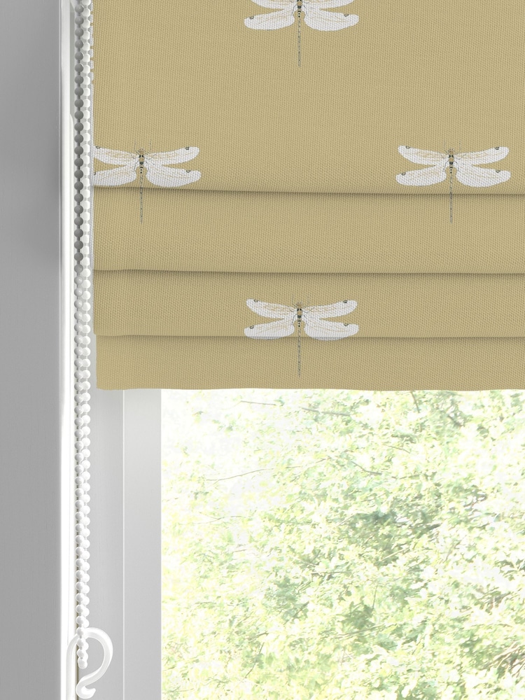 Sophie Allport Yellow Dragonfly Made To Measure Roman 100% Cotton Blind - Image 2 of 6
