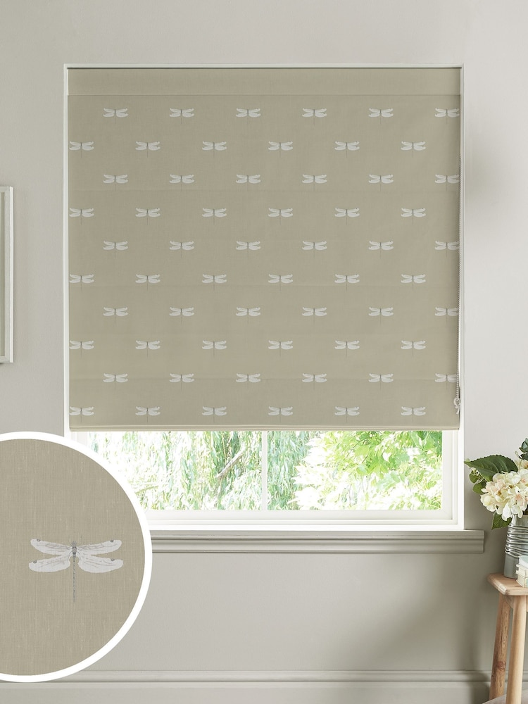 Sophie Allport Natural Dragonfly Made To Measure Roman Blind 100% Cotton Blind - Image 1 of 8