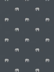 Sophie Allport Blue Elephant Made To Measure Roman 100% Cotton Blind - Image 6 of 6