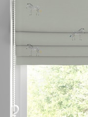 Sophie Allport Grey Zebra Made To Measure Roman 100% Cotton Blind - Image 2 of 6