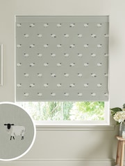 Sophie Allport Grey Sheep Made To Measure Roman 100% Cotton Blind - Image 1 of 6