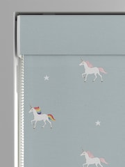 Sophie Allport BLue Kids Unicorn Made To Measure Roman 100% Cotton Blind - Image 3 of 6