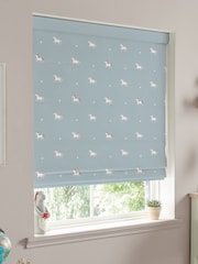 Sophie Allport BLue Kids Unicorn Made To Measure Roman 100% Cotton Blind - Image 5 of 6